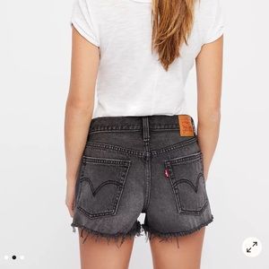 Levi’s Black Denim Cut Off Shorts
